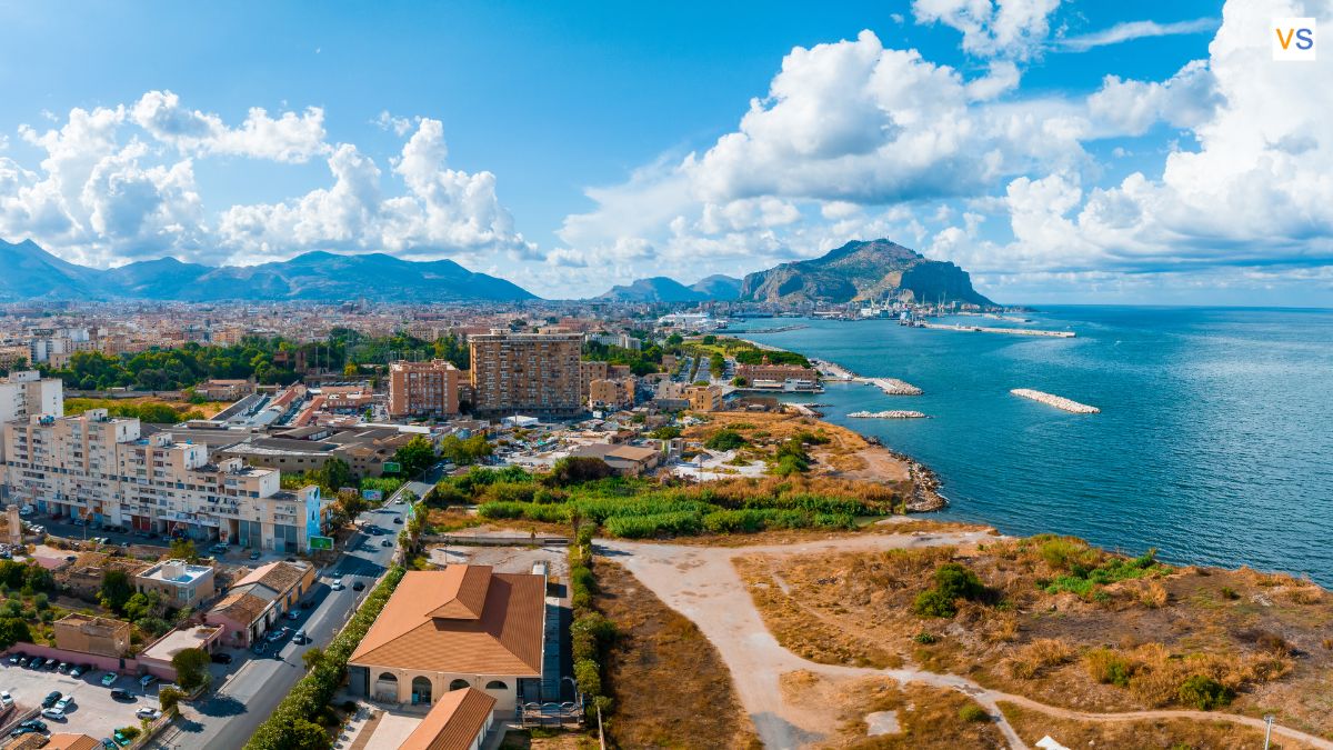 Paesaggio della Sicilia tra borghi, colline e mare